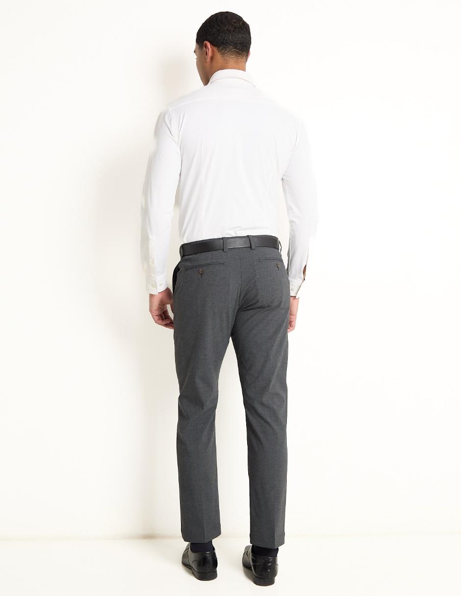 Pantalón de vestir slim de algodón para hombre