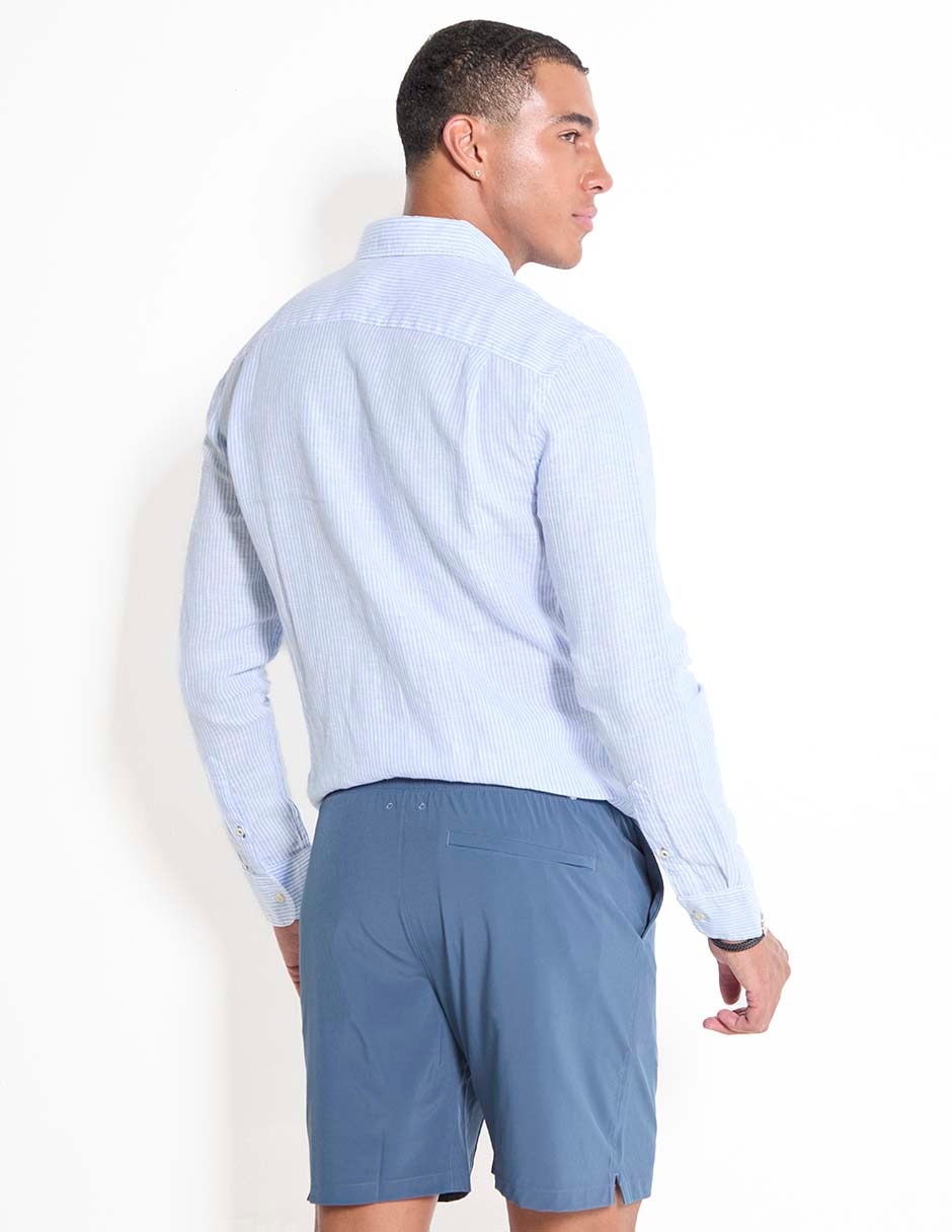 Camisa casual Faherty de algodón manga larga para hombre