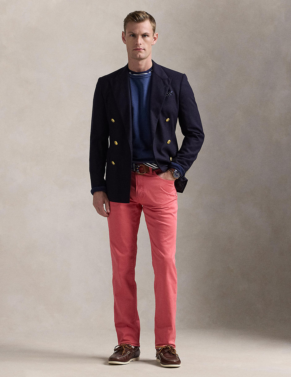 Pantalón casual regular polo rl de algodón para hombre 3