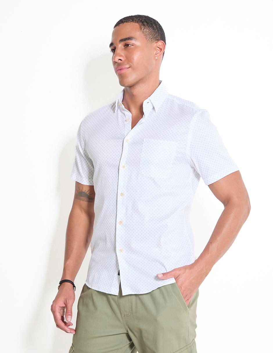 Camisa casual de algodón manga corta para hombre Camisa casual de algodón manga corta para hombre