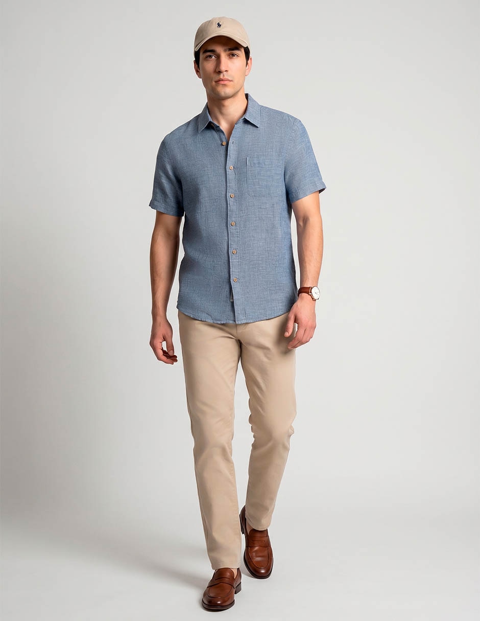 Camisa Casual De Algodón Manga Corta Para Hombre Camisa Casual De Algodón Manga Corta Para Hombre