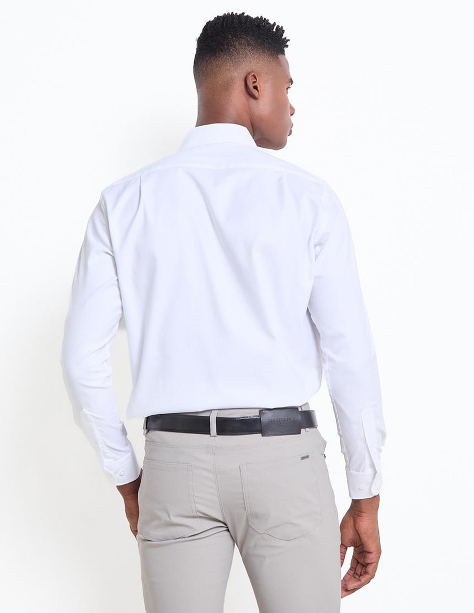 Camisa de vestir de algodón manga larga para hombre 4