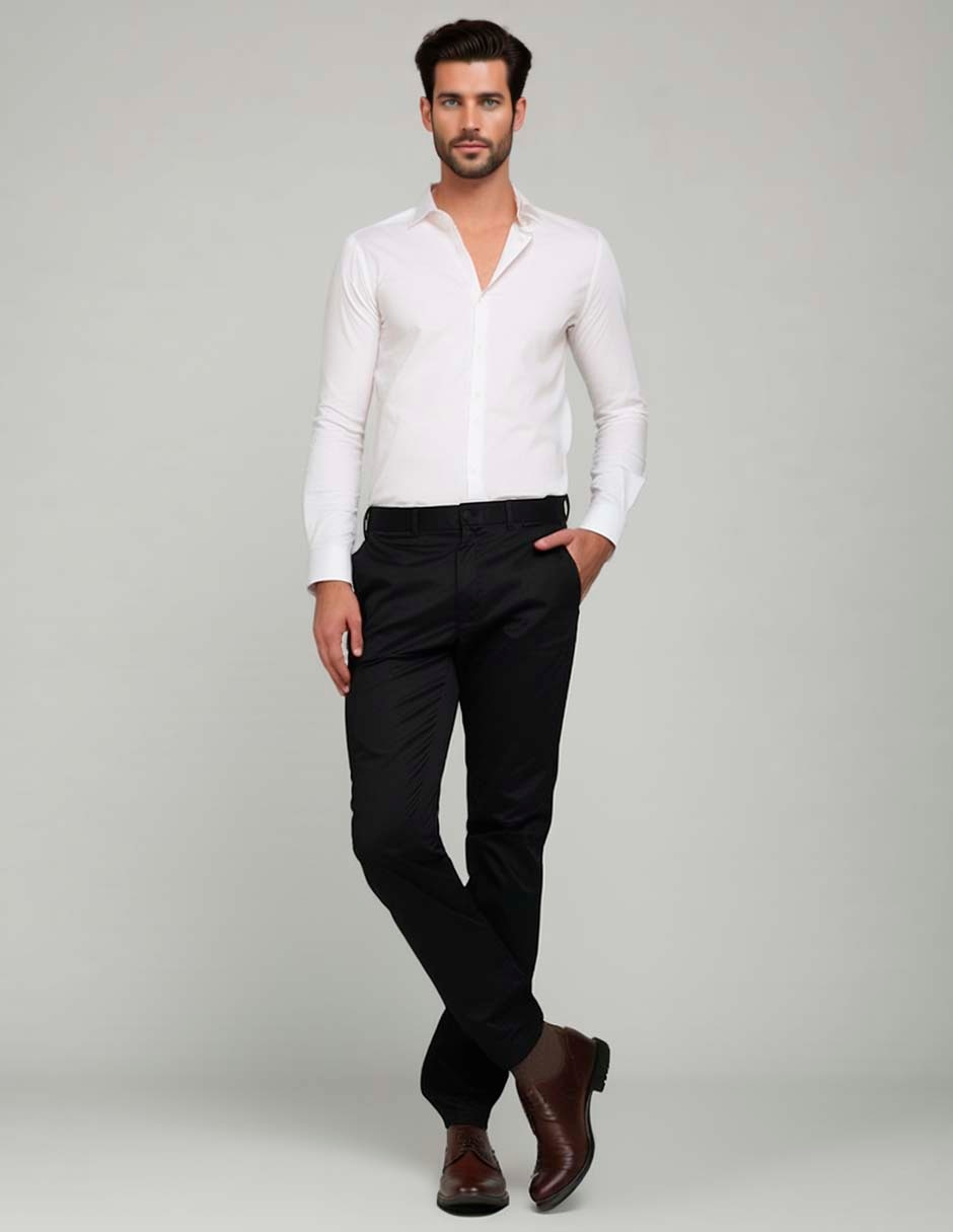 Camisa de vestir Scappino de algodón manga larga para hombre
