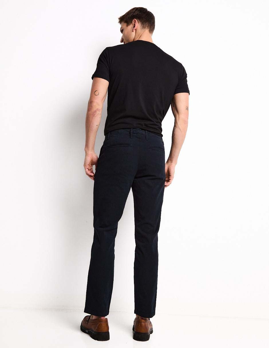 Pantalón casual chino regular de algodón para hombre 3