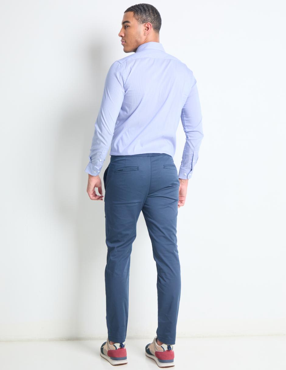 Pantalón casual slim de algodón para hombre 2