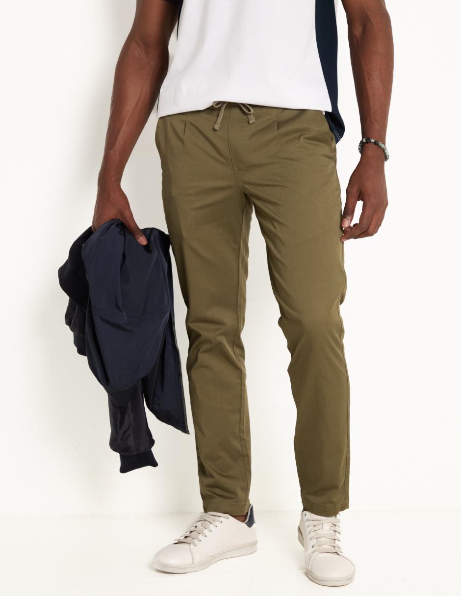 Pantalón casual slim de algodón para hombre Pantalón casual slim de algodón para hombre