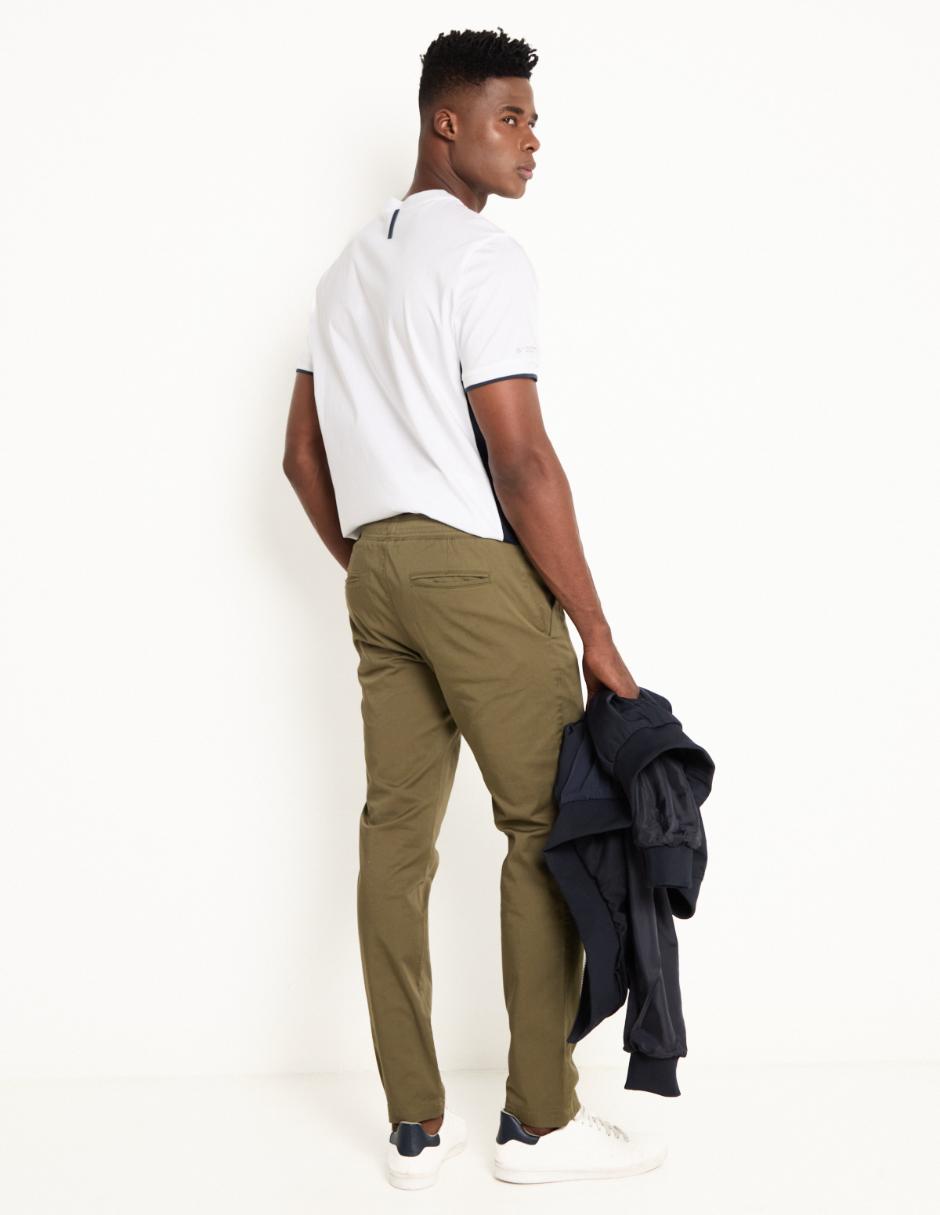 Pantalón casual slim de algodón para hombre 3