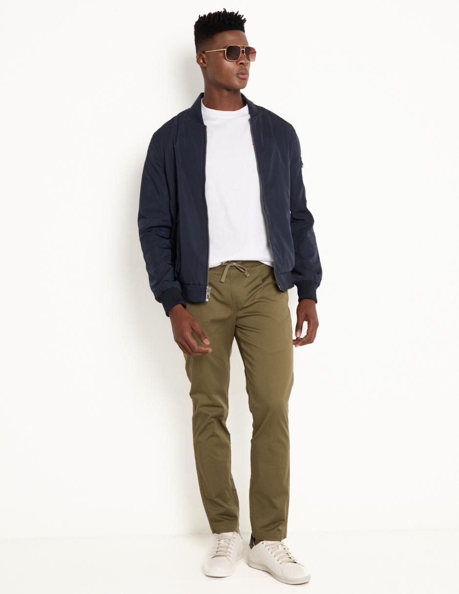 Pantalón casual slim de algodón para hombre 4