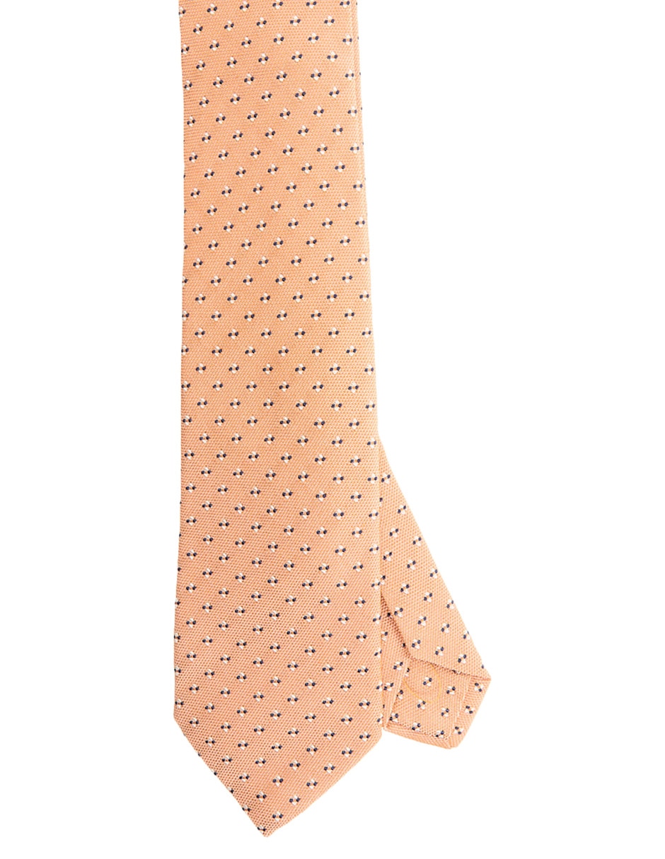 Corbata regular de seda estampado microprint para hombre
