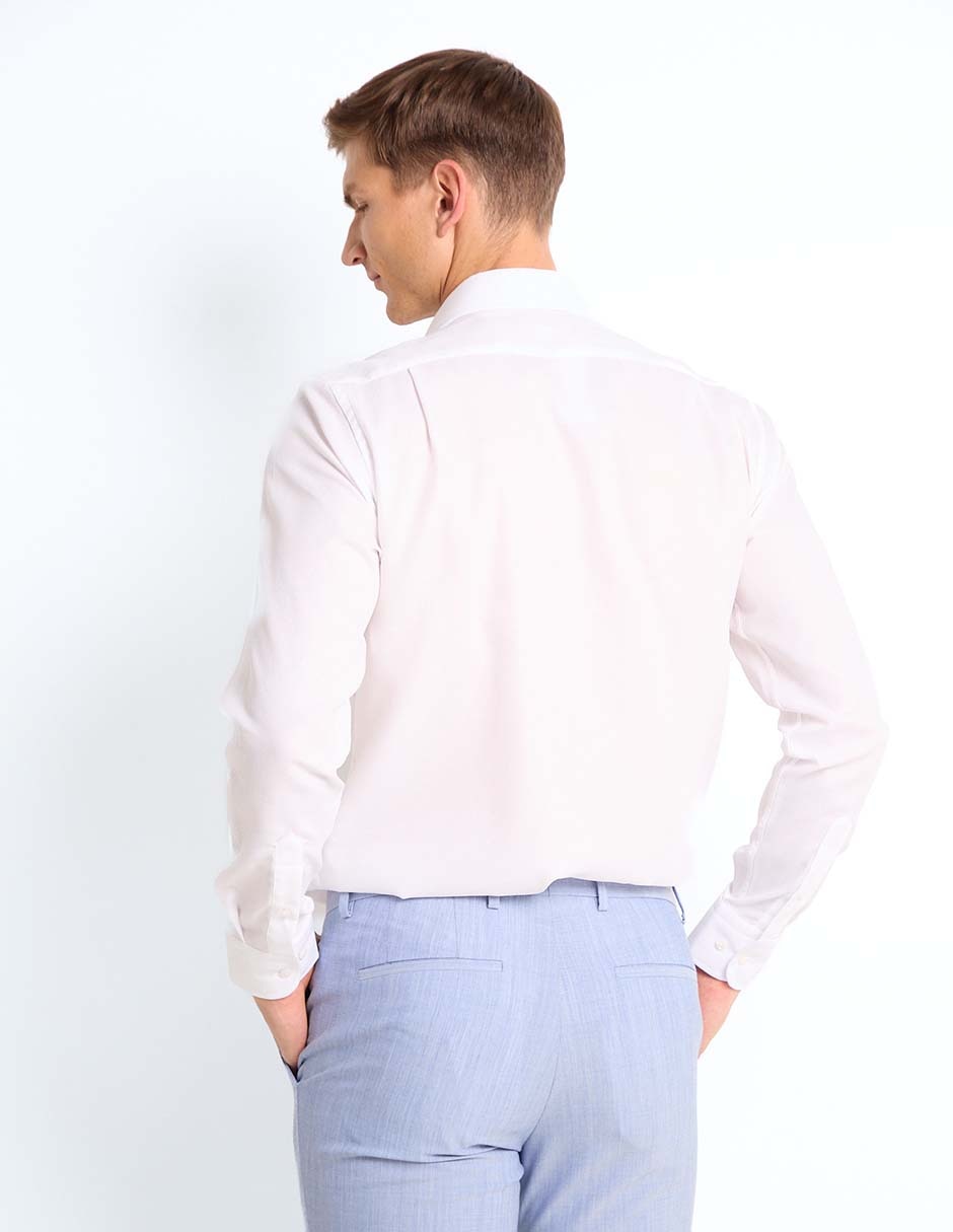 Camisa de vestir de algodón manga larga para hombre