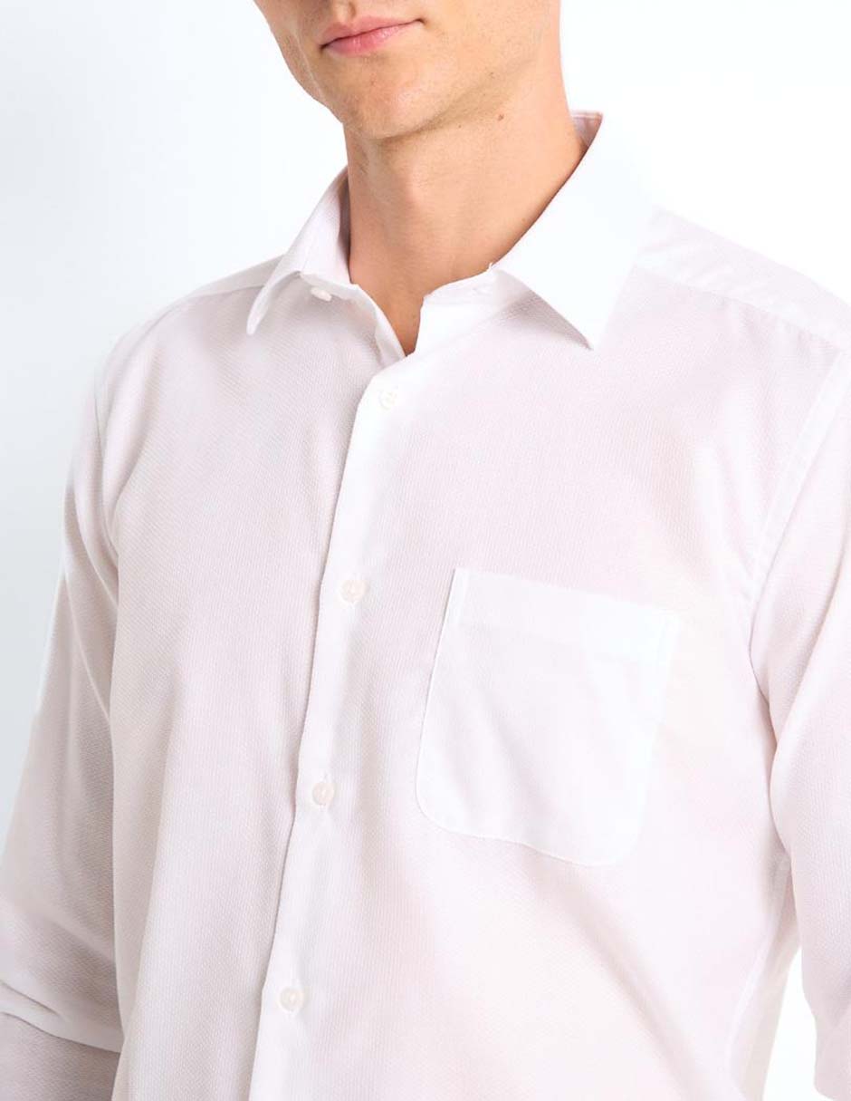 Camisa de vestir de algodón manga larga para hombre