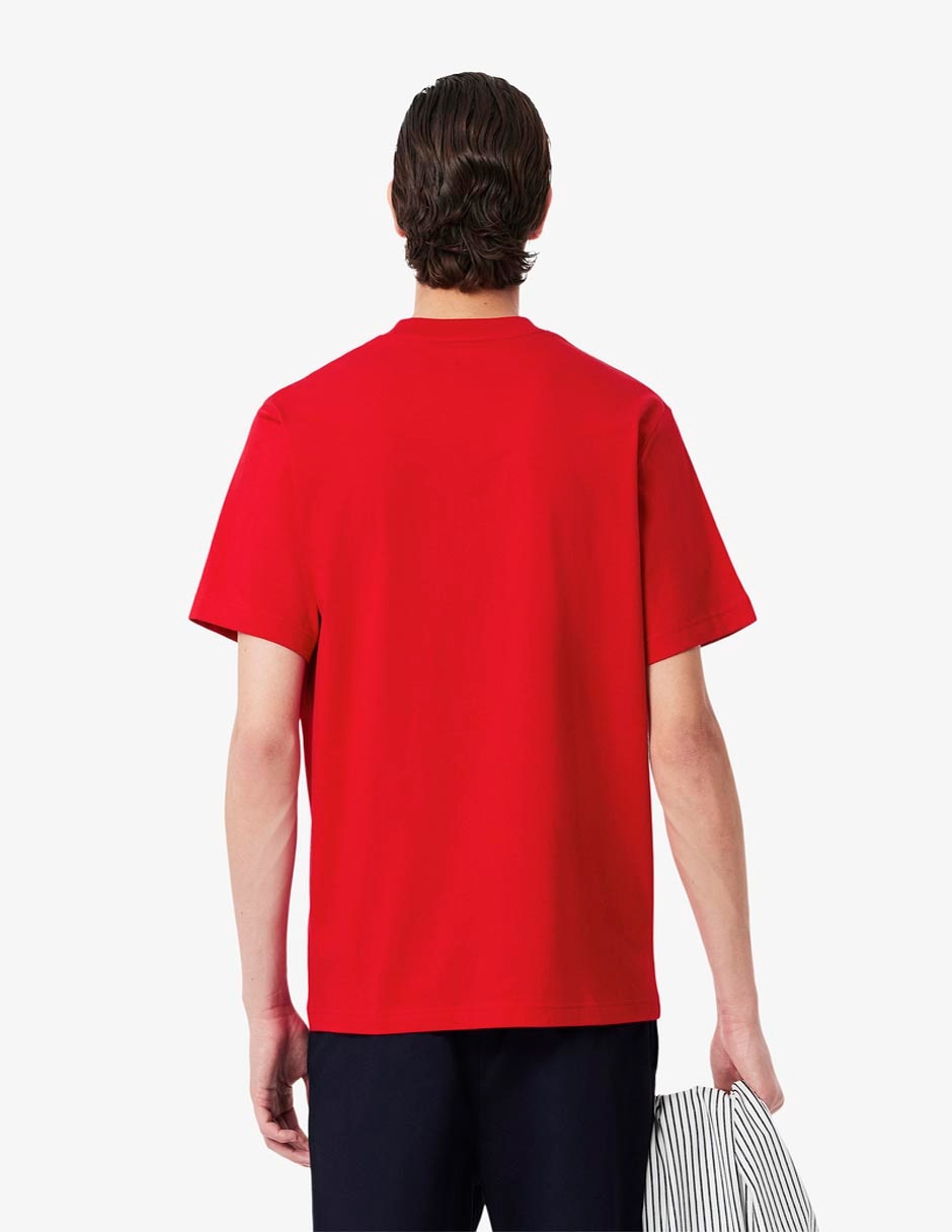 Playera Lacoste carry over cuello redondo para hombre