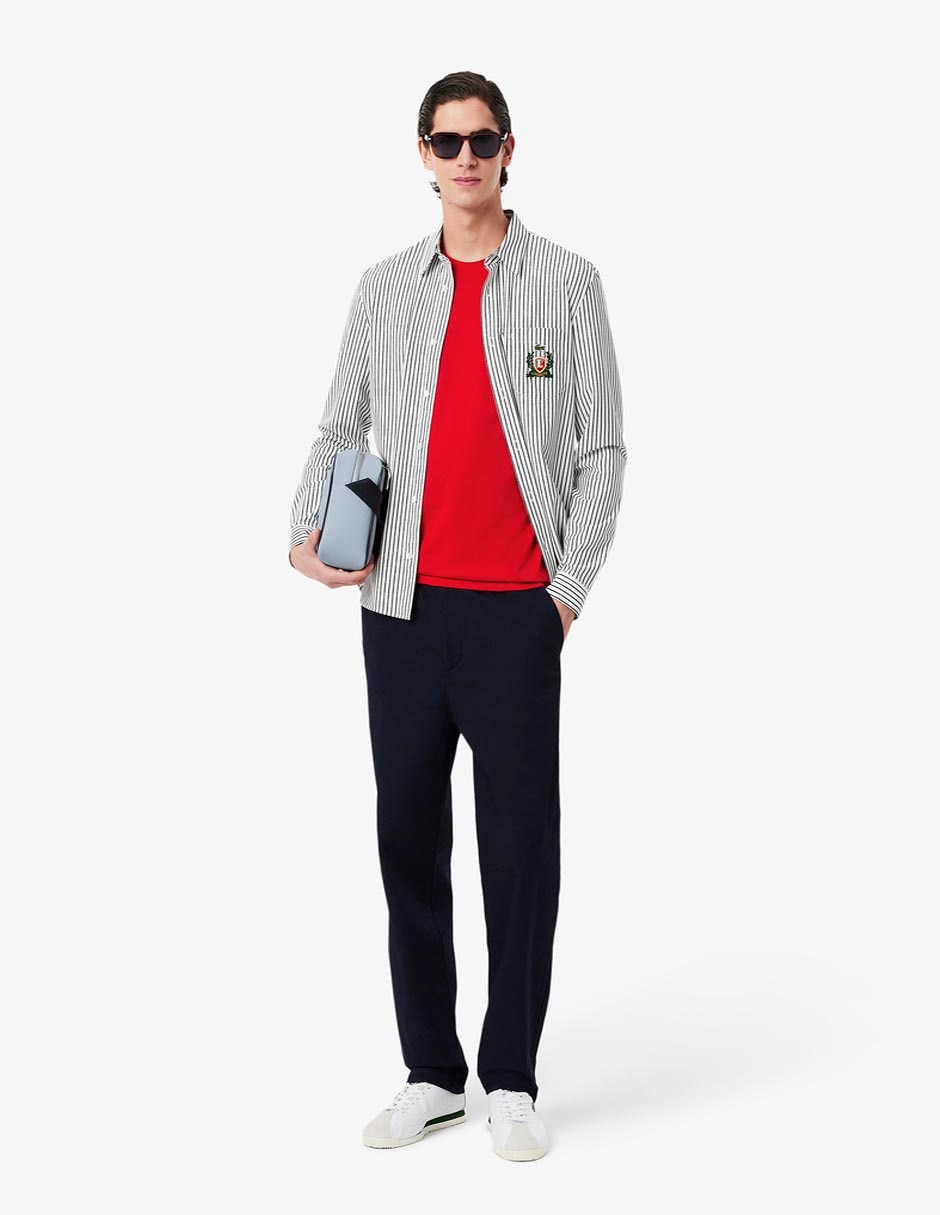 Playera Lacoste carry over cuello redondo para hombre