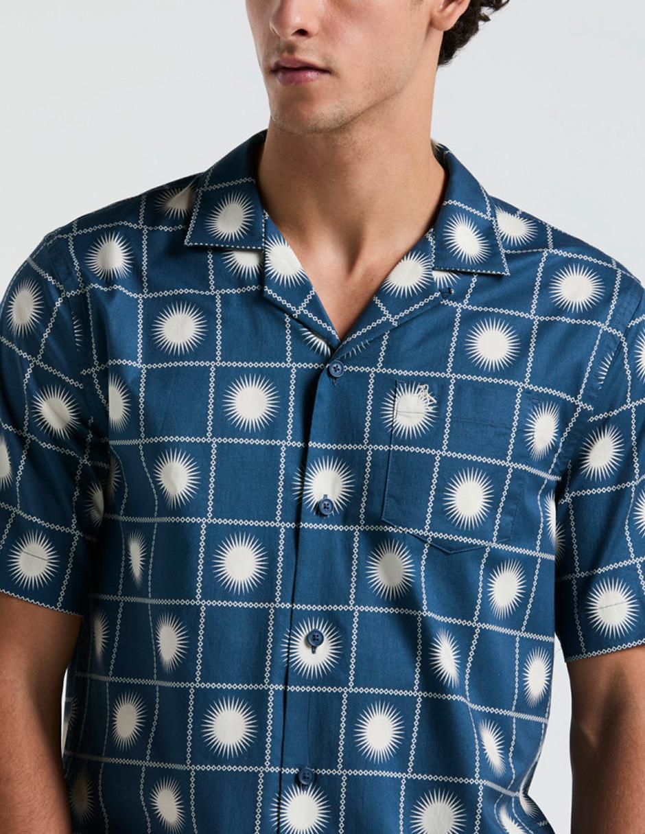 Camisa casual de algodón manga corta para hombre