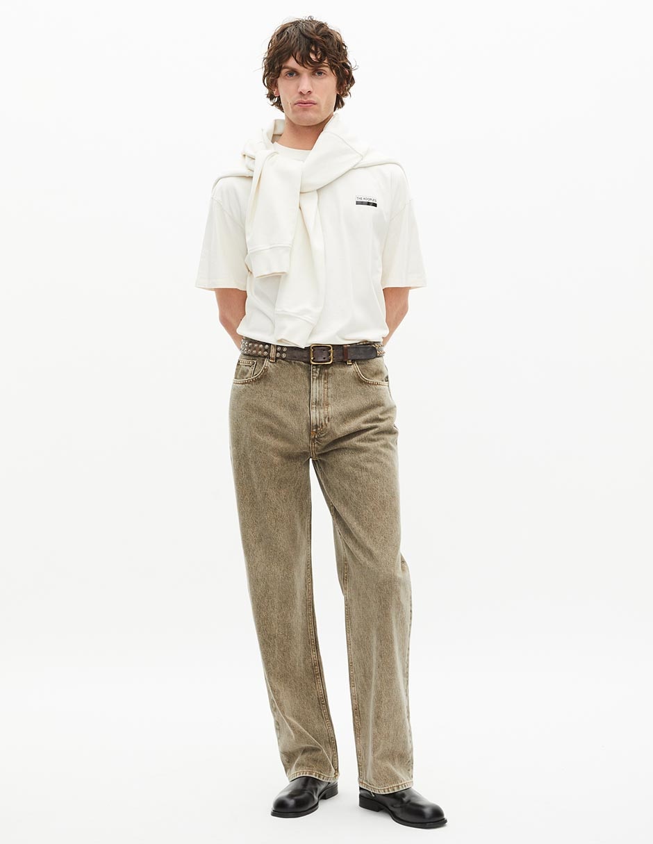 Jeans straight The Kooples lavado claro para hombre