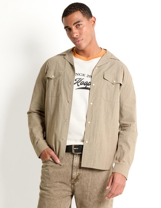 Sobrecamisa casual The Kooples de algodón manga larga para hombre