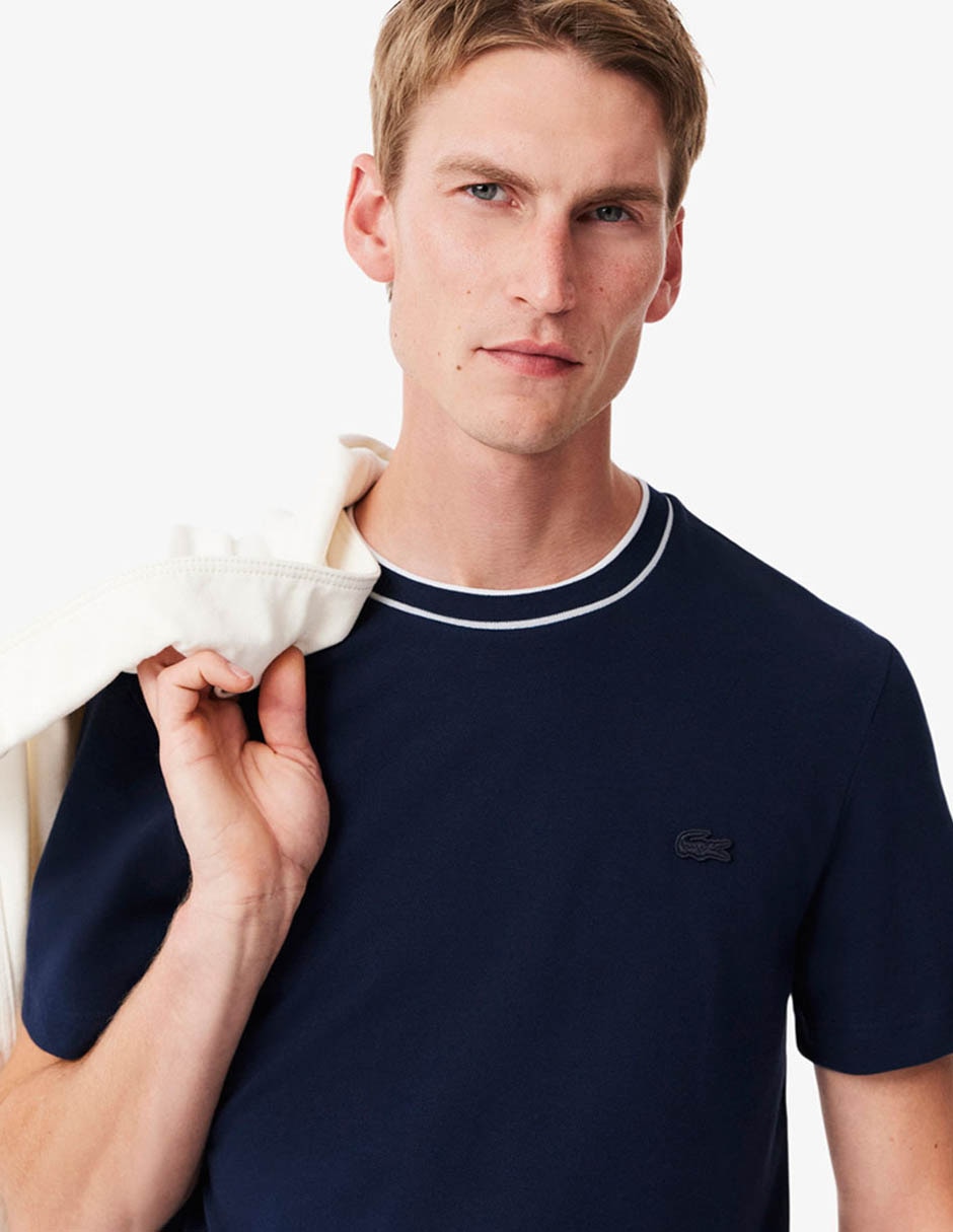 Playera Lacoste carry over cuello redondo para hombre