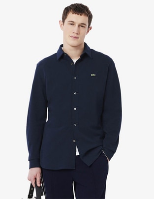 Camisa casual de algodón manga larga para hombre Camisa casual de algodón manga larga para hombre