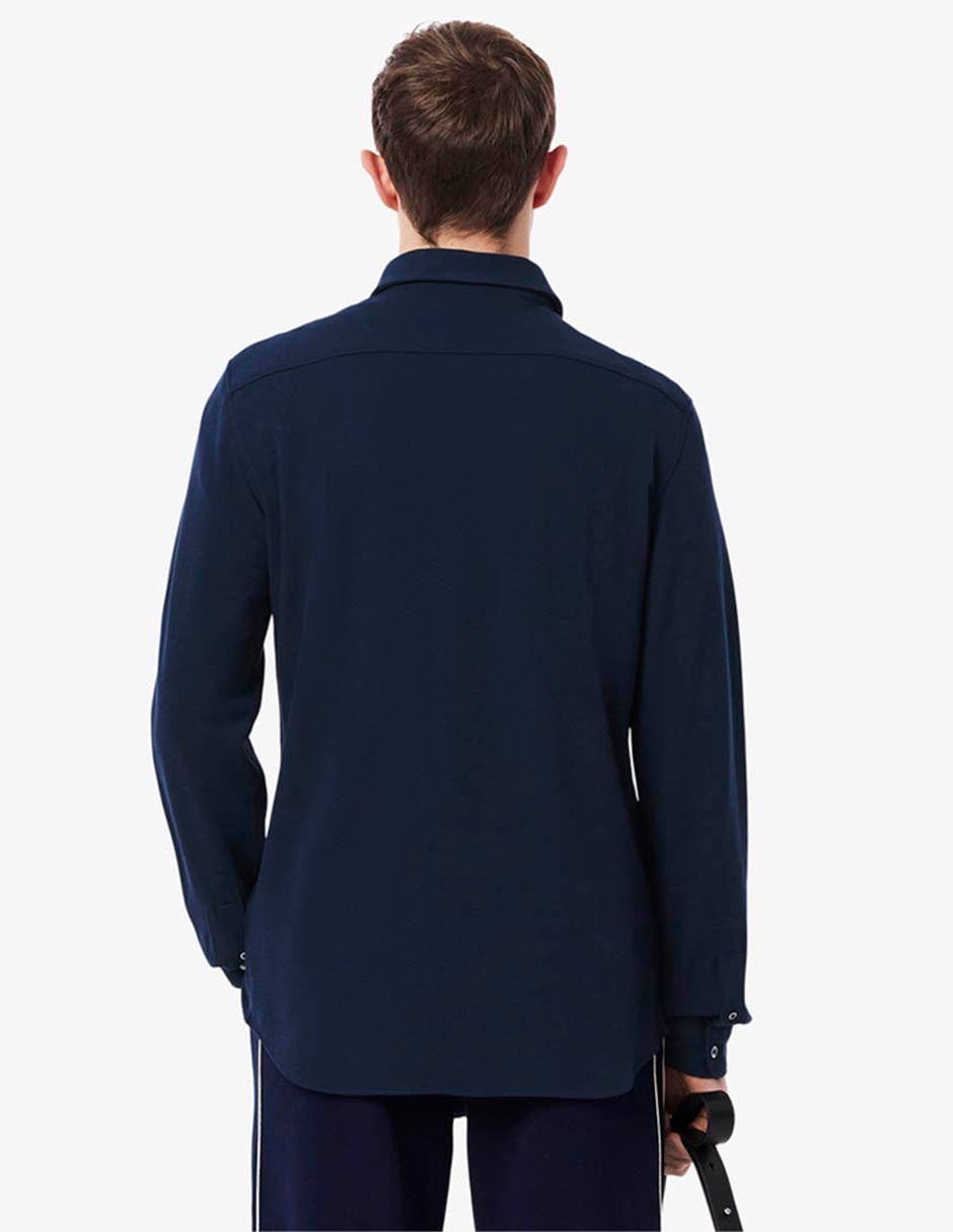 Camisa casual Lacoste de algodón manga larga para hombre