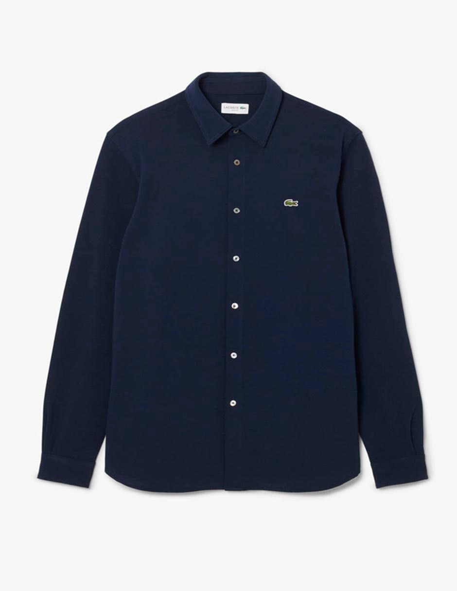 Camisa casual Lacoste de algodón manga larga para hombre