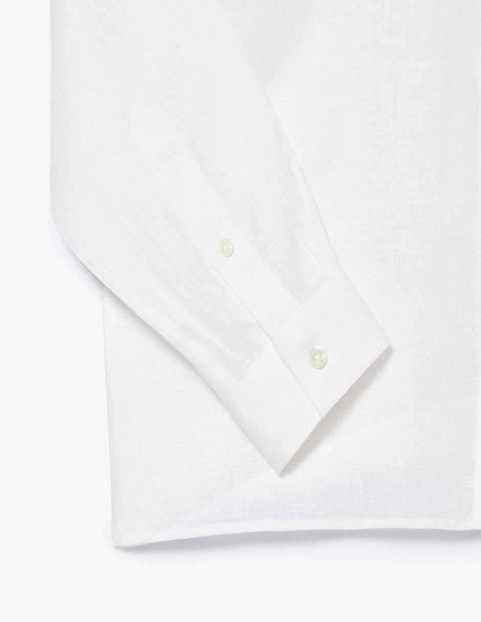 Camisa casual Lacoste de lino manga larga para hombre