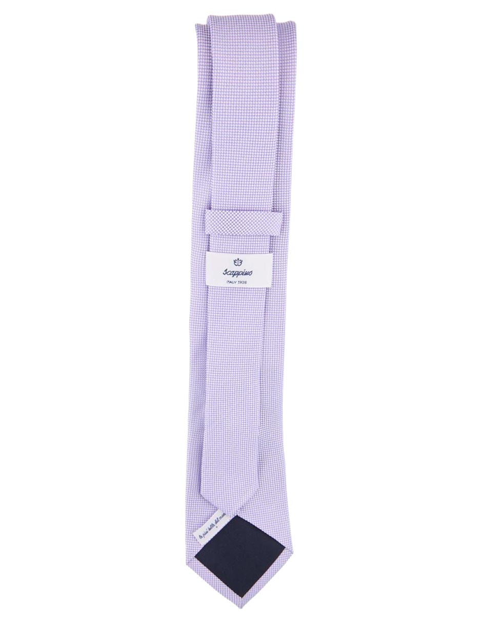 Corbata regular de seda estampado rombos para hombre