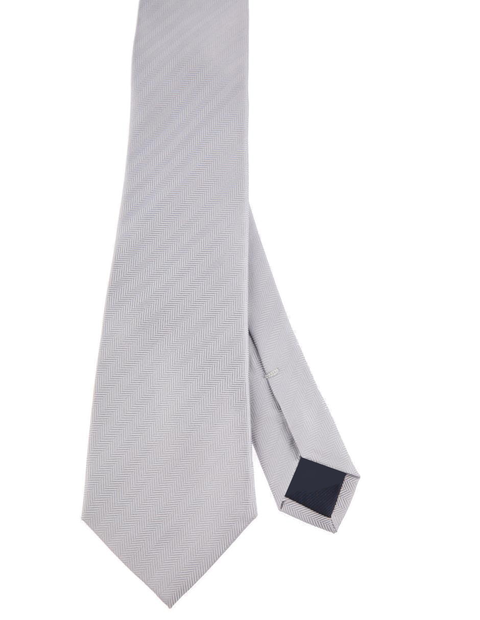 Corbata regular de seda estampado a rayas para hombre