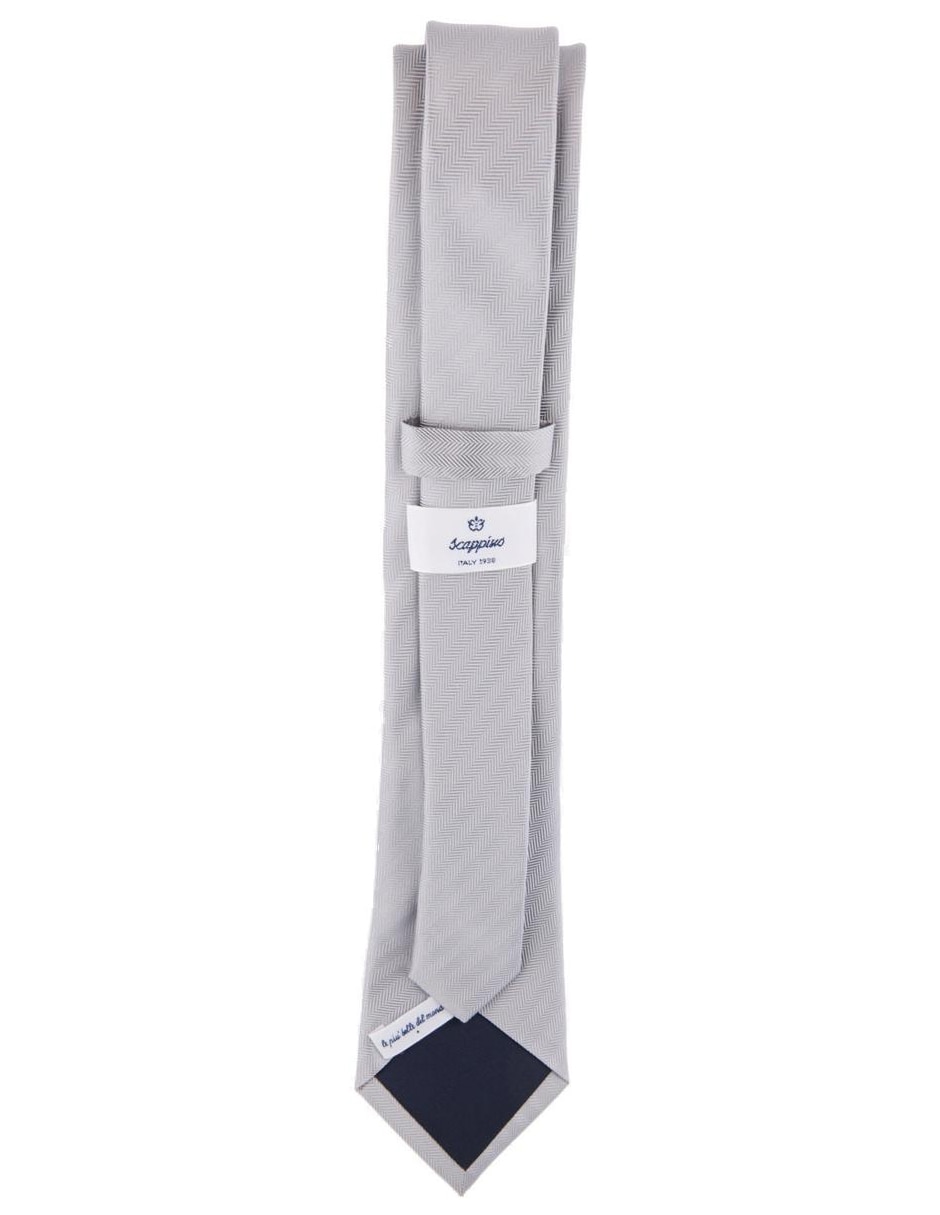 Corbata regular de seda estampado a rayas para hombre