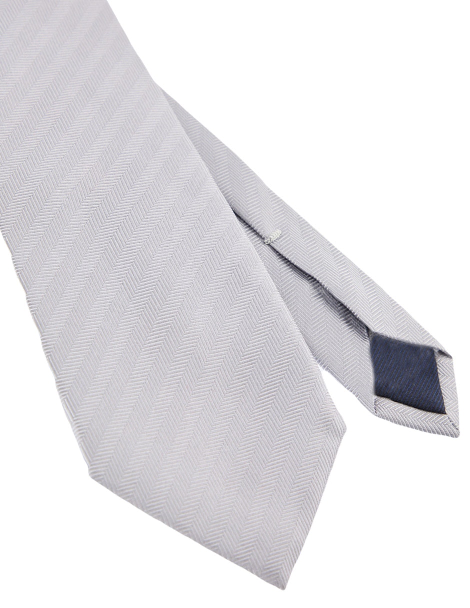 Corbata regular de seda estampado a rayas para hombre