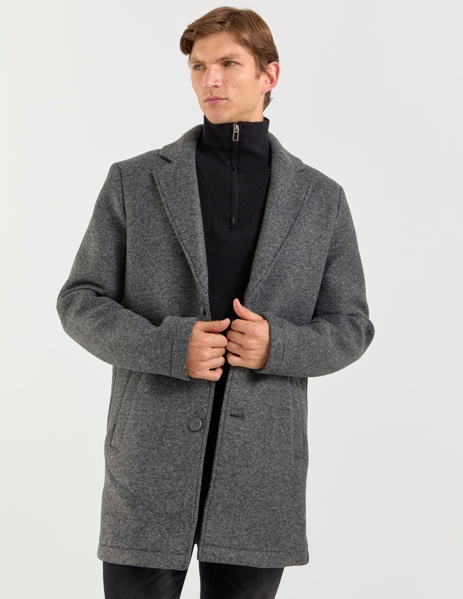 Abrigo de algodón con bolsillos para hombre