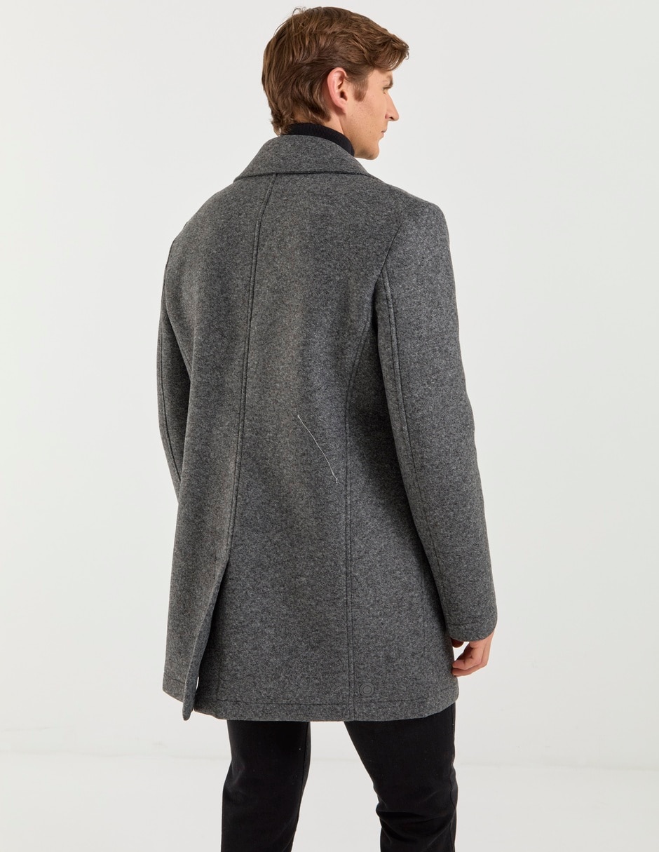 Abrigo de algodón con bolsillos para hombre