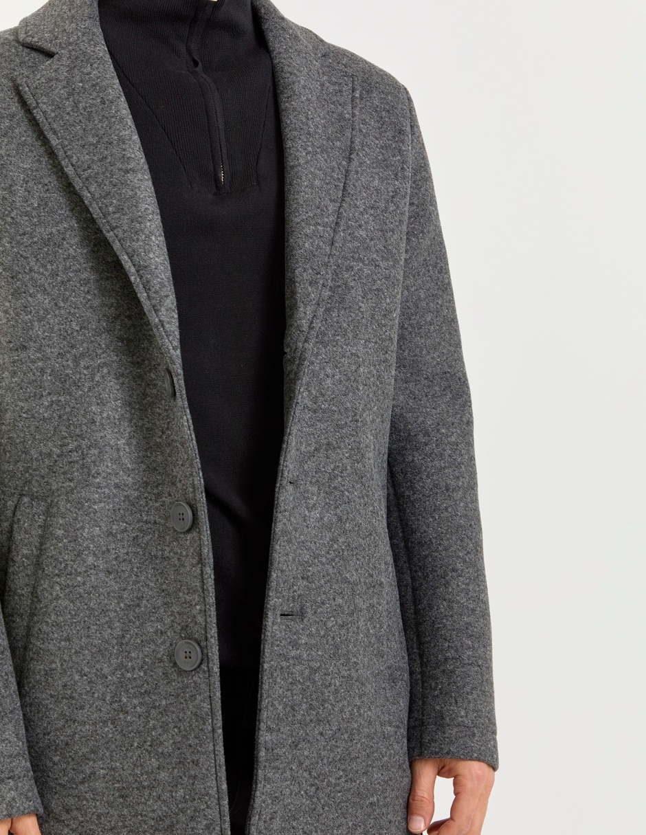 Abrigo de algodón con bolsillos para hombre