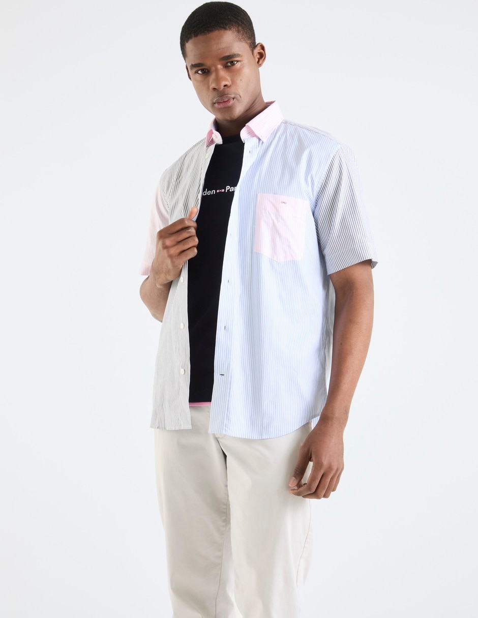 Camisa casual de algodón manga corta para hombre Camisa casual de algodón manga corta para hombre
