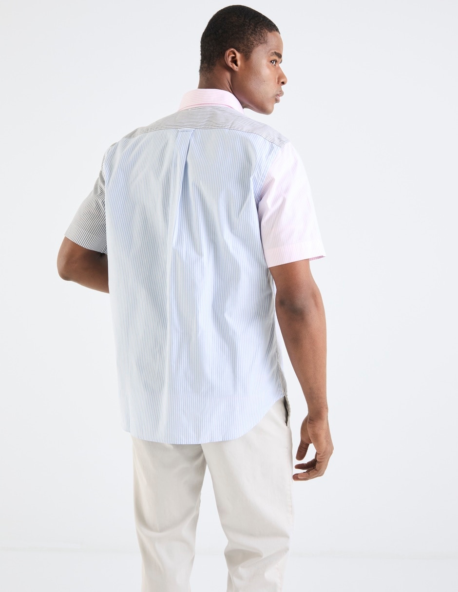 Camisa casual de algodón manga corta para hombre 4