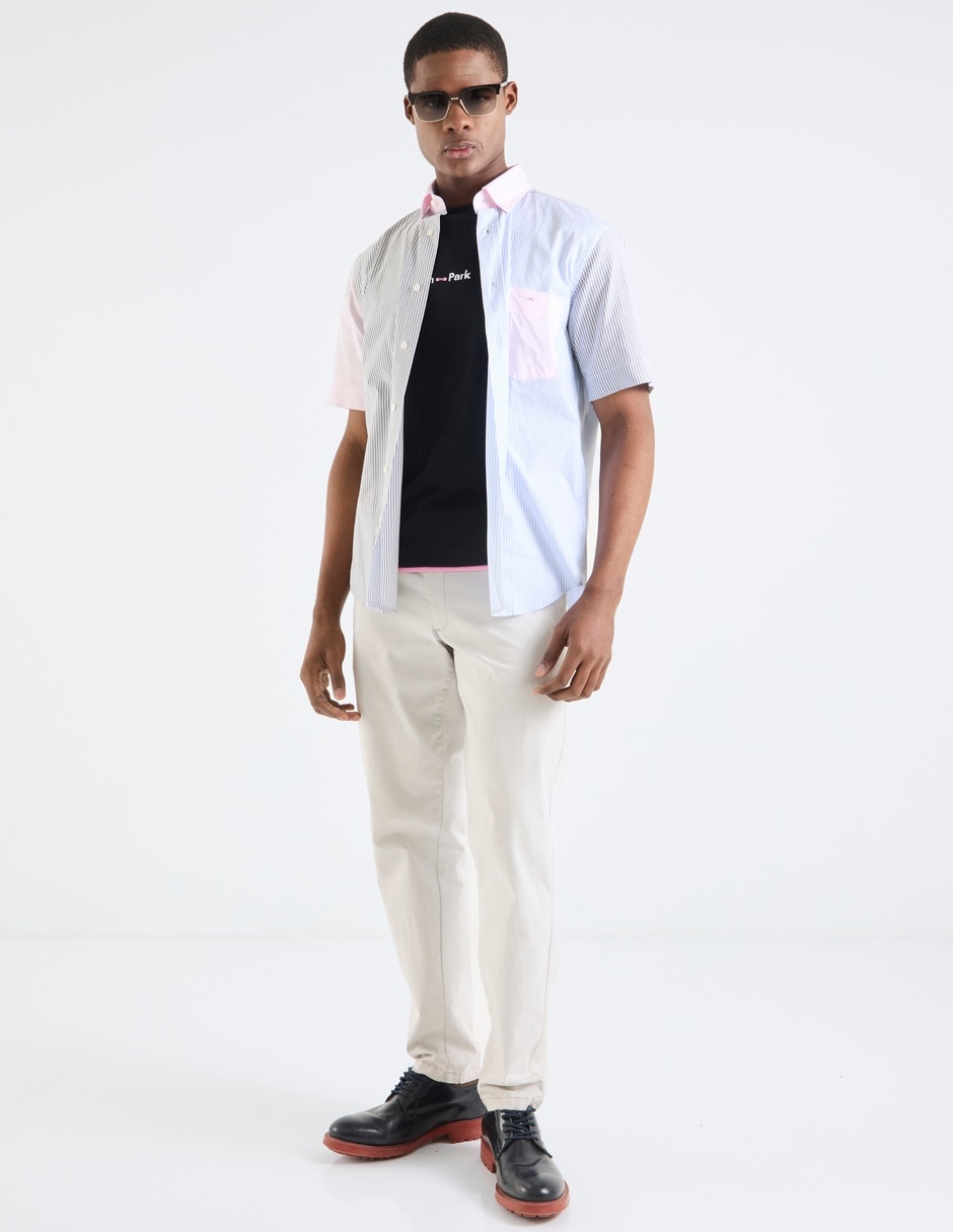 Camisa casual de algodón manga corta para hombre 3