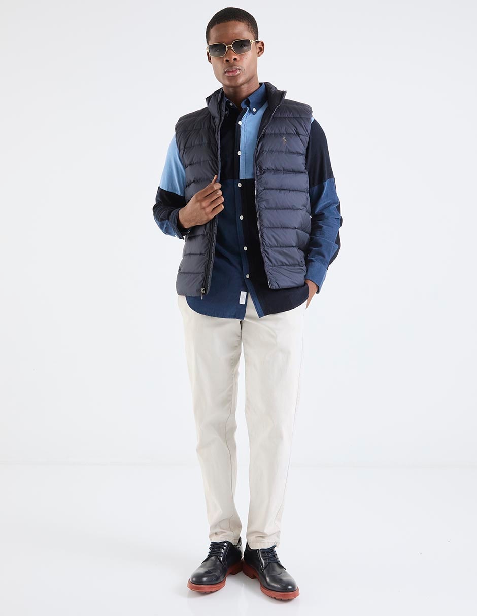 Camisa casual Eden Park de algodón manga larga para hombre