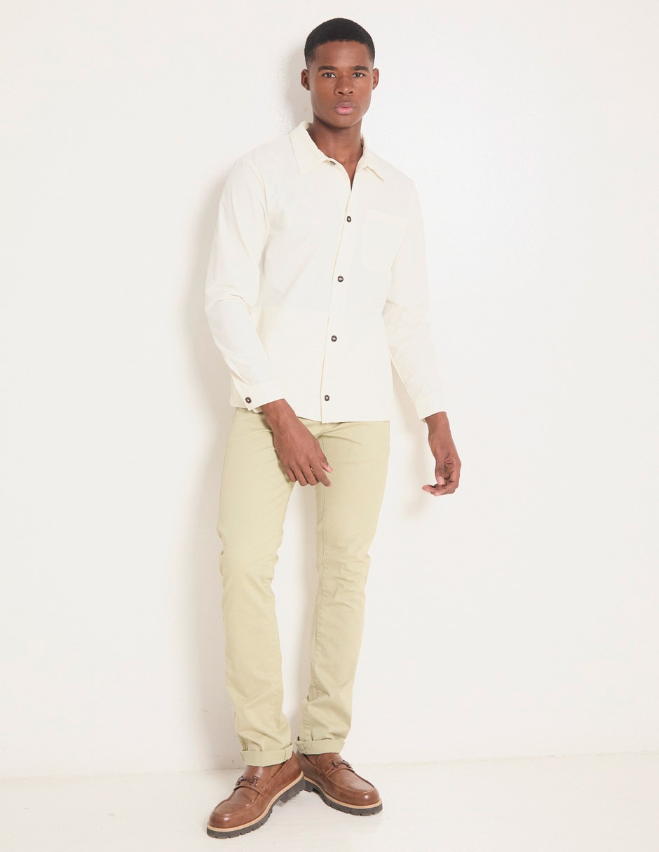 Camisa casual manga larga para hombre 6