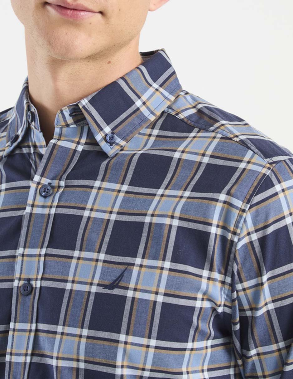 Camisa casual Nautica manga larga para hombre