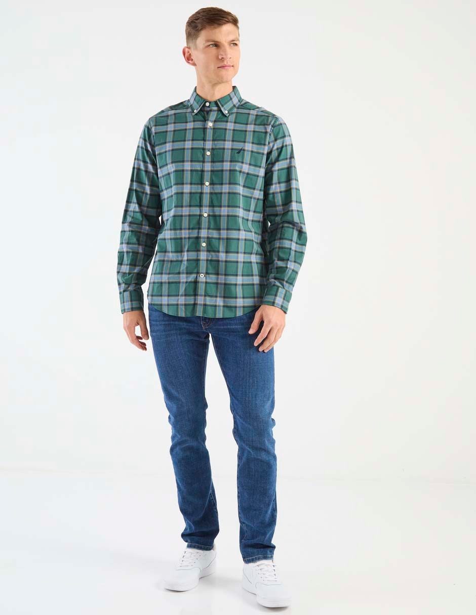 Camisa casual manga larga para hombre 3