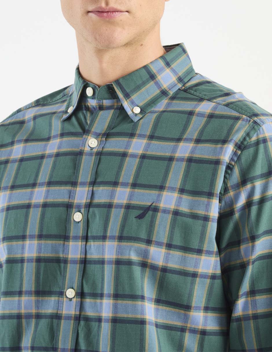 Camisa casual manga larga para hombre 4