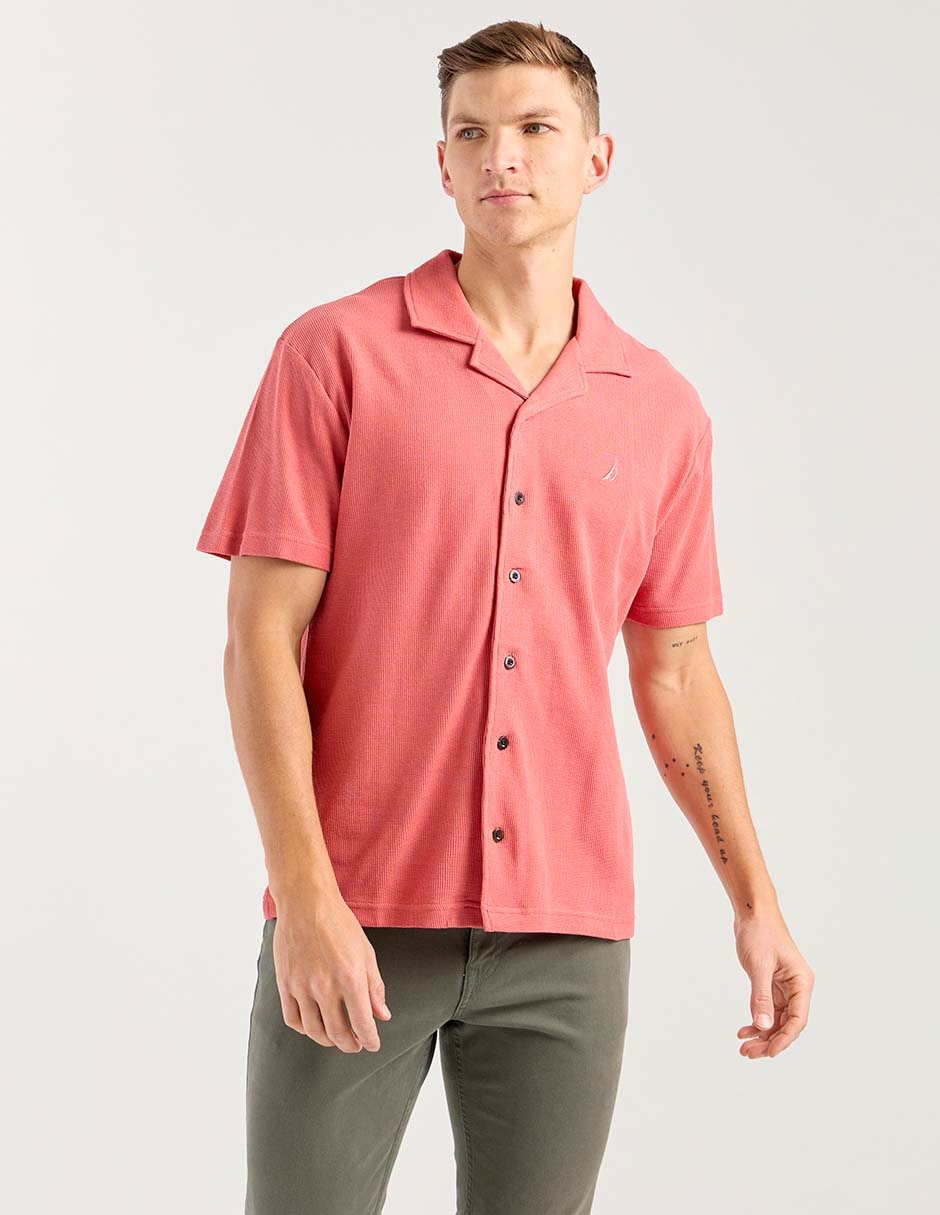 Camisa casual Nautica manga corta para hombre