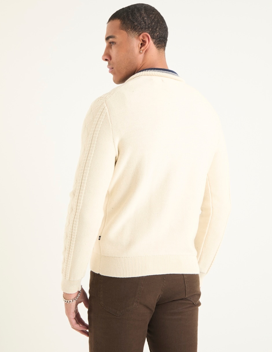 Suéter cuello con cierre para hombre 4