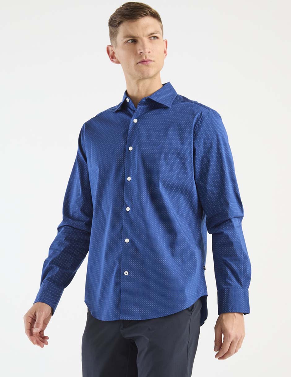 Camisa casual de algodón manga larga para hombre 1