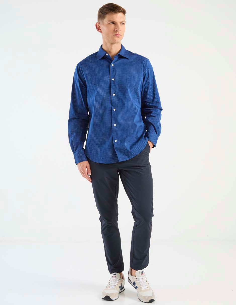 Camisa casual de algodón manga larga para hombre 6
