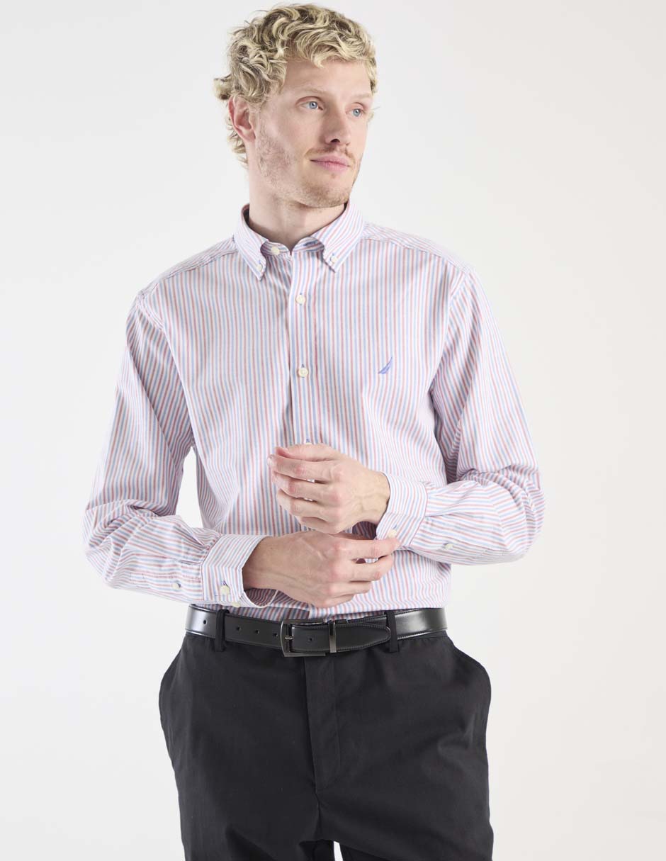 Camisa casual de algodón manga larga para hombre 1