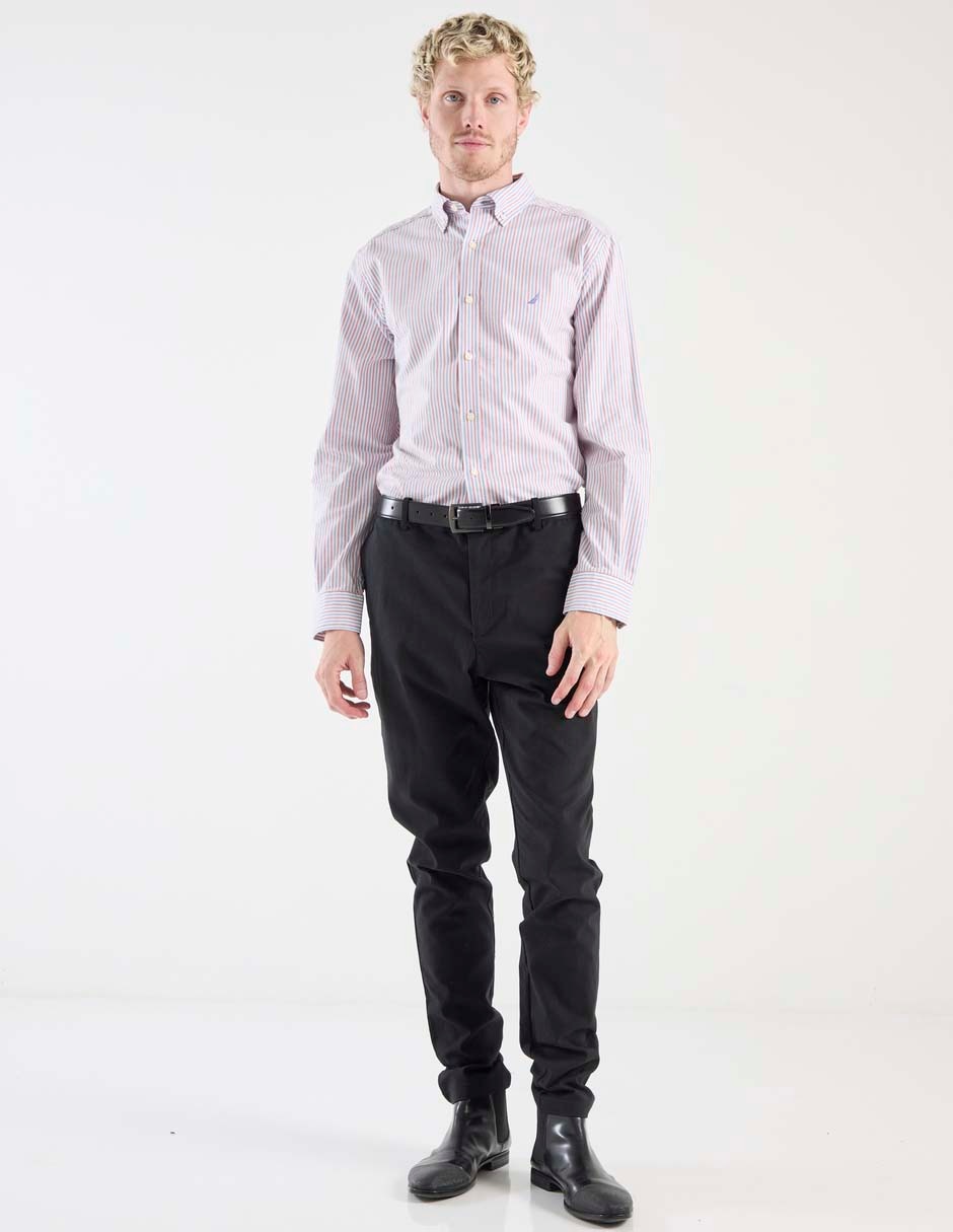 Camisa casual de algodón manga larga para hombre 6