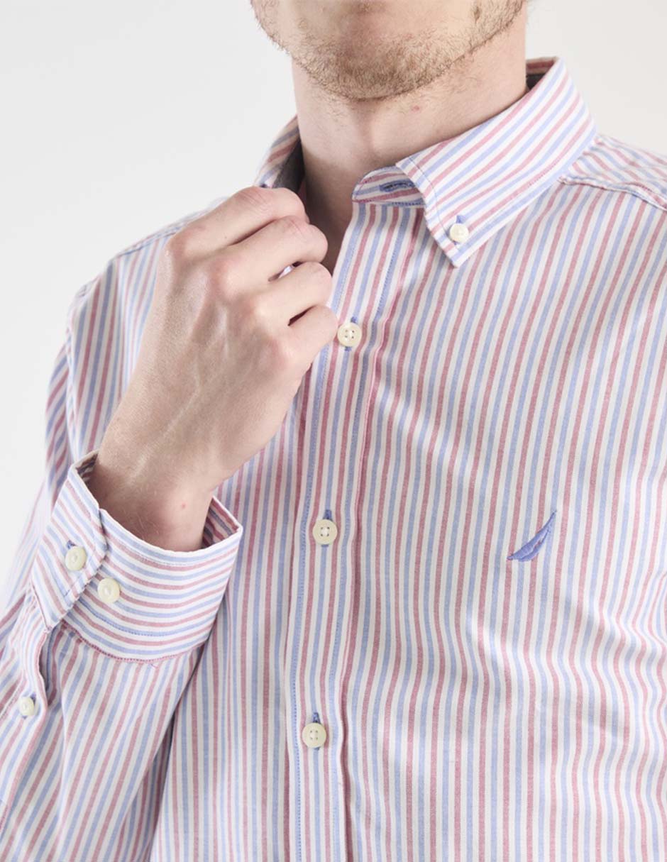 Camisa casual de algodón manga larga para hombre 7