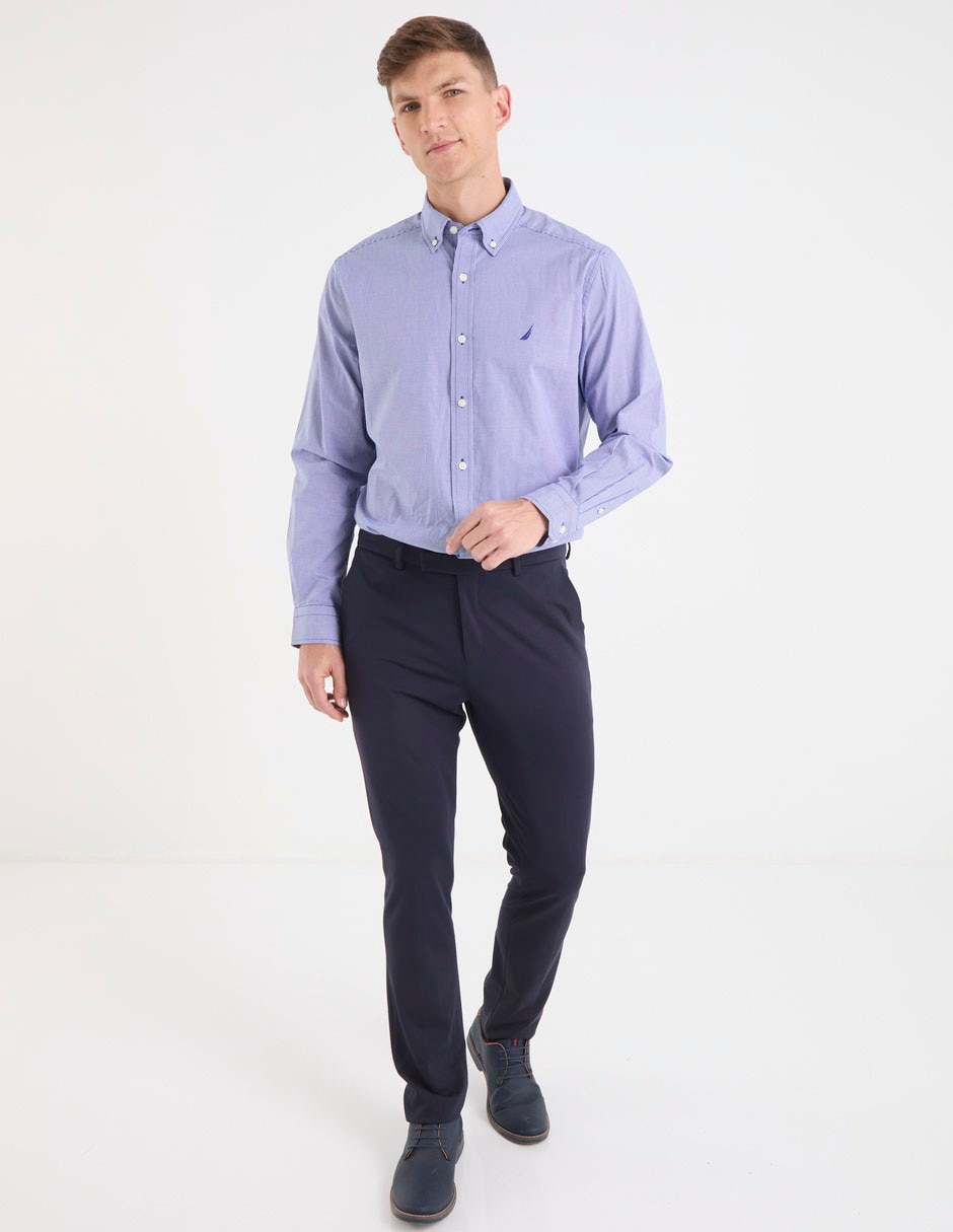 Camisa de vestir de algodón manga larga para hombre 7