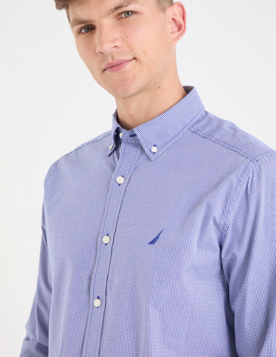 Camisa de vestir de algodón manga larga para hombre 8