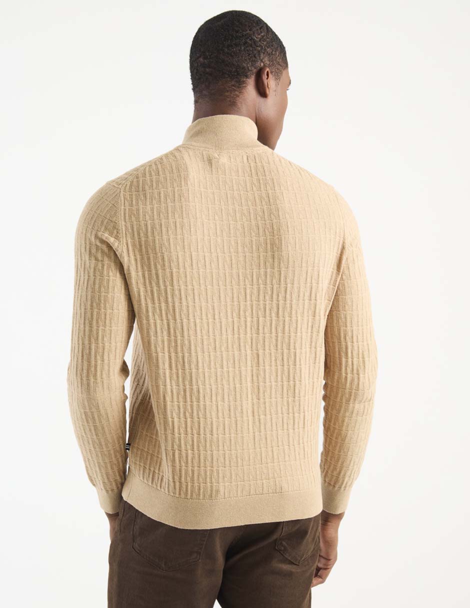 Suéter cuello con cierre para hombre 4